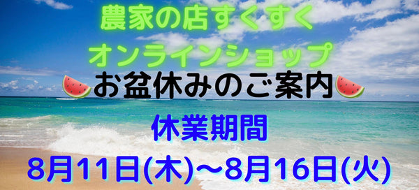 お盆休みのご案内