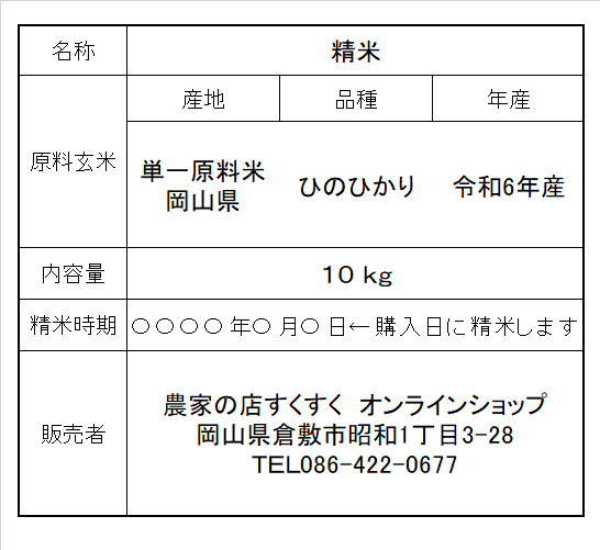 ひのひかり（白米・玄米）2024年産　令和6年度産　岡山県産　5kg・10kg　お米　　ヒノヒカリ