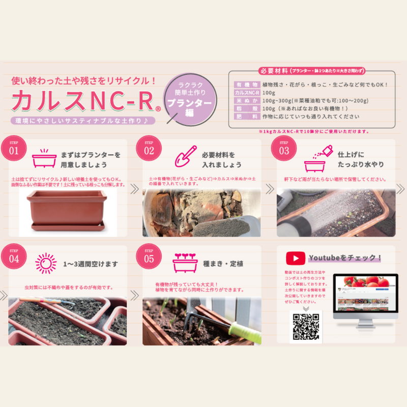 カルスNC-R 1kg 1袋 家庭菜園向け 土壌改良資材・複合微生物資材 カルスNC-R 1kg 1袋 家庭菜園向け 土壌改良資材・複合微生物資材