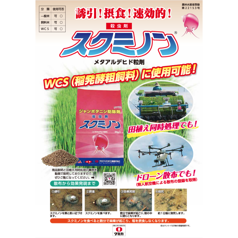 スクミノン 2kg ジャンボタニシ防除剤 殺虫剤