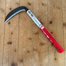 鎌　金星　両刃中厚鎌（改良赤柄）鋼付　180mm No.160103